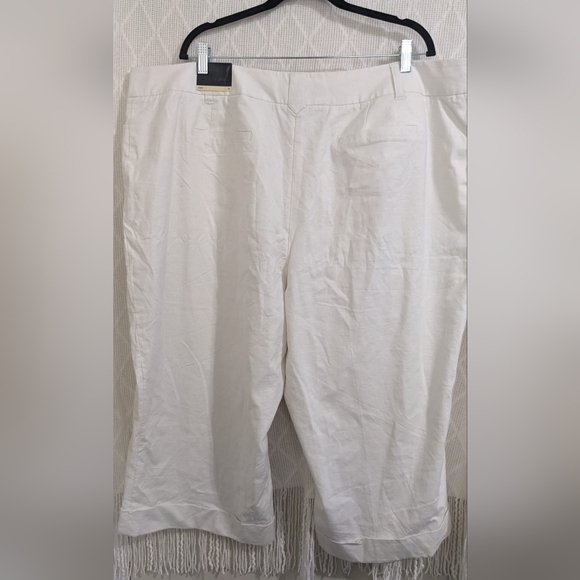 Lane Bryant The Laney Wide Leg Crop Linen Women's Pants Size 26 - Picture 6 of 10